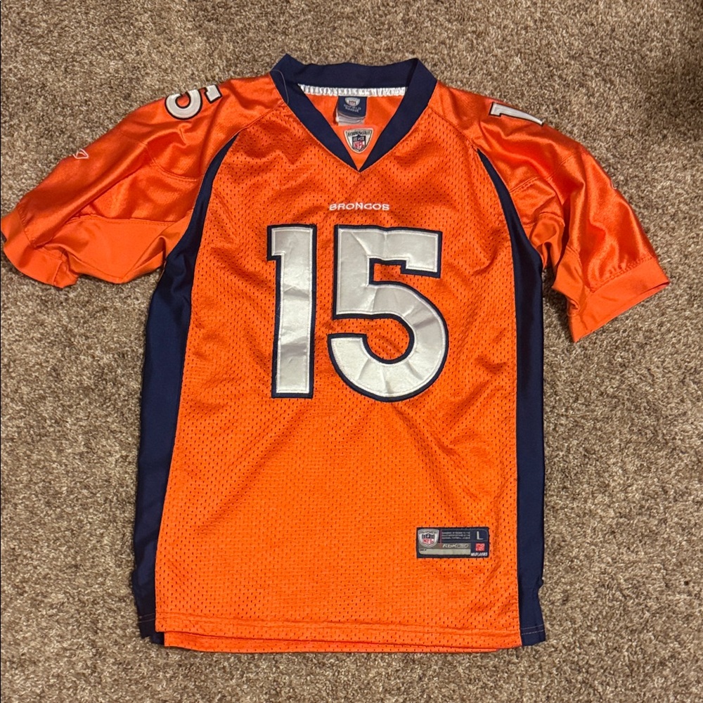 Reebok Orange and Blue Tim Tebow NFL Jersey